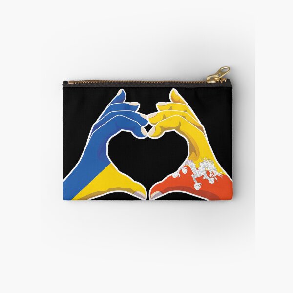 Item preview, Bhutan Bhutanese Ukraine Ukrainian Love Heart Peace designed and sold by FlagX.