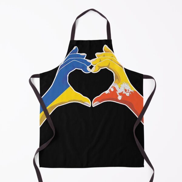 Item preview, Bhutan Bhutanese Ukraine Ukrainian Love Heart Peace designed and sold by FlagX.