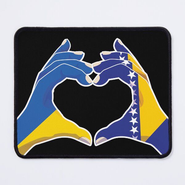 Item preview, Bosnia Bosnian Ukraine Ukrainian Love Heart Peace designed and sold by FlagX.