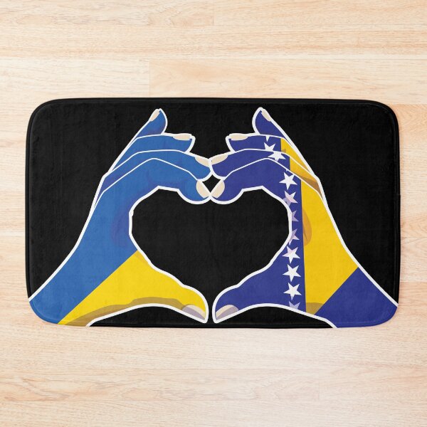 Item preview, Bosnia Bosnian Ukraine Ukrainian Love Heart Peace designed and sold by FlagX.