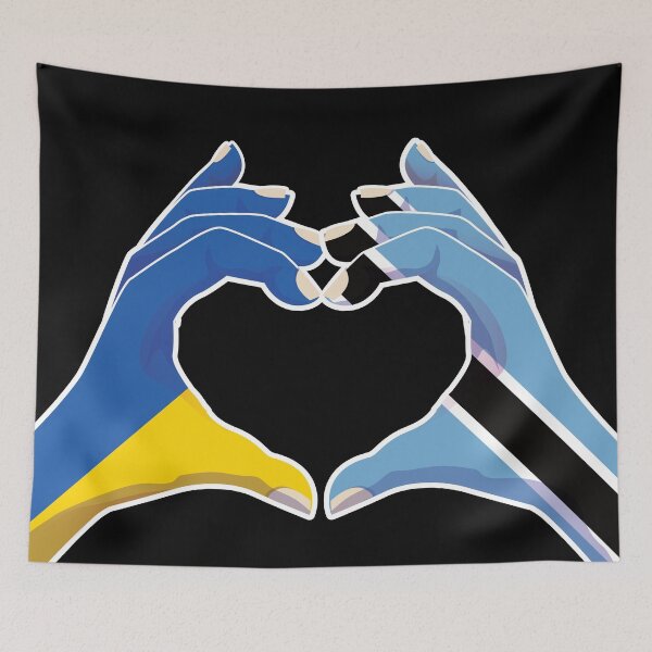 Item preview, Botswana Batswana Ukraine Ukrainian Love Heart Peace designed and sold by FlagX.