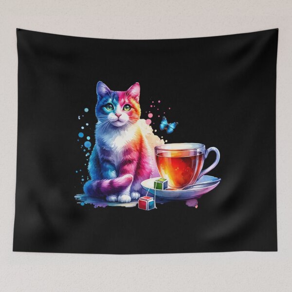 Item preview, Earl Grey Tea Lover Gift For Tea Time Cute Cat Colorful designed and sold by HosvPrint .s.
