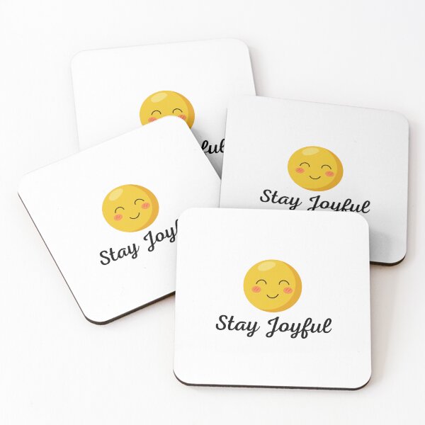 Item preview, Stay Joyful Christian Design with Black Cursive Text and Smiley Face designed and sold by Bo Christian  Merch.