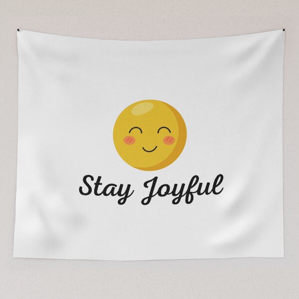Item preview, Stay Joyful Christian Design with Black Cursive Text and Smiley Face designed and sold by Bo Christian  Merch.
