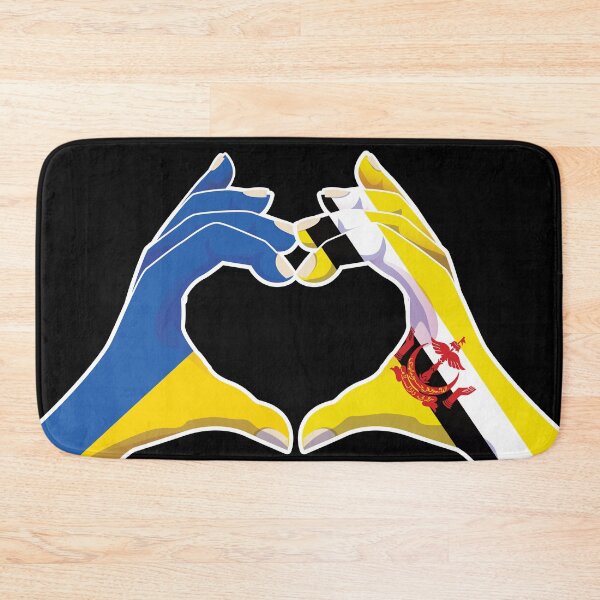 Item preview, Brunei Bruneian Ukraine Ukrainian Love Heart Peace designed and sold by FlagX.