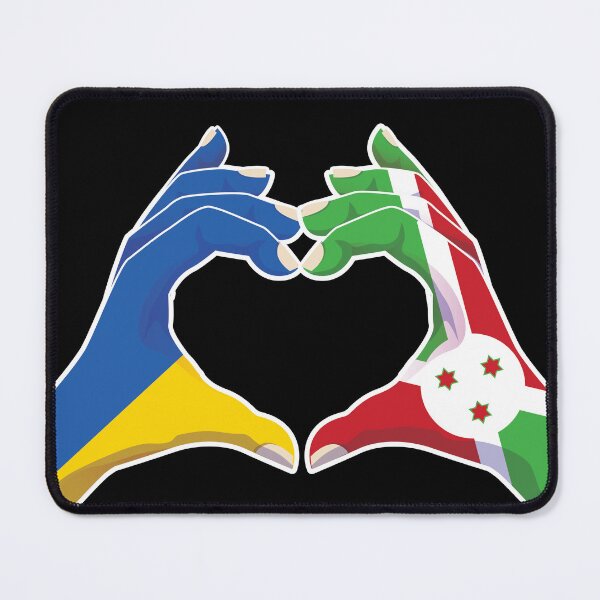 Item preview, Burundi Burundian Ukraine Ukrainian Love Heart Peace designed and sold by FlagX.