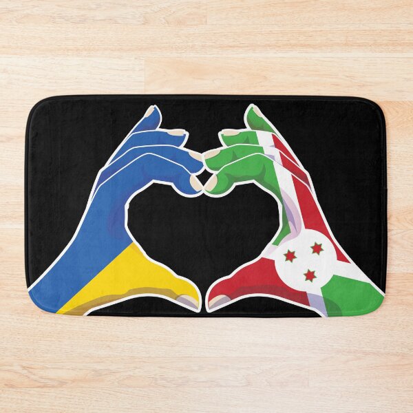 Item preview, Burundi Burundian Ukraine Ukrainian Love Heart Peace designed and sold by FlagX.