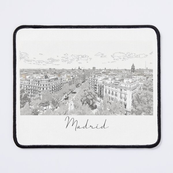 Item preview, Madrid Cityscape View Line art designed and sold by PrintsByVickson.