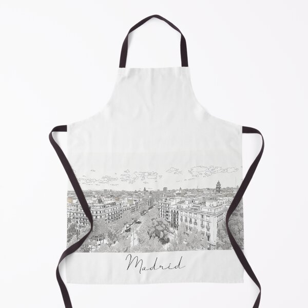 Item preview, Madrid Cityscape View Line art designed and sold by PrintsByVickson.