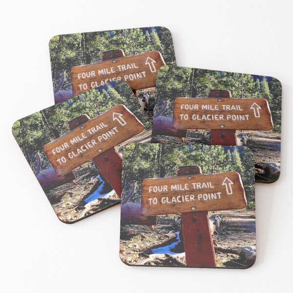 Item preview, Four Mile Trail To Glacier Point Wooden YNP Sign Nature Photography designed and sold by HippieFarms11.