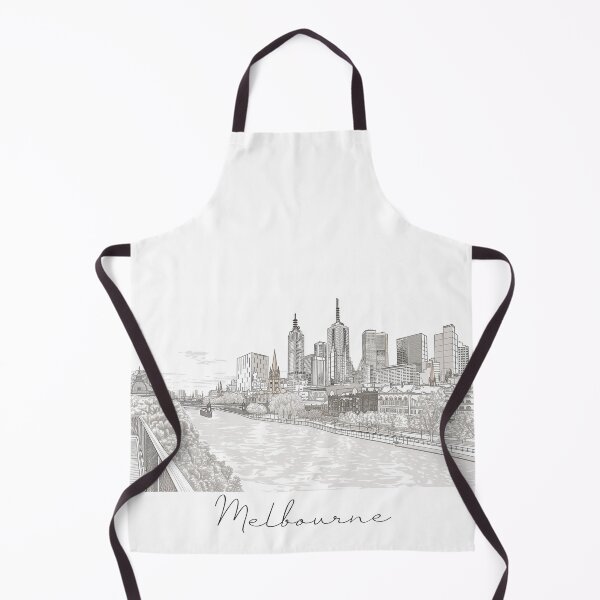 Item preview, Melbourne Cityscape View Line art designed and sold by PrintsByVickson.