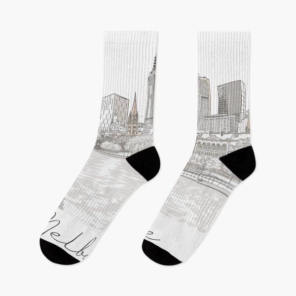 Item preview, Melbourne Cityscape View Line art designed and sold by PrintsByVickson.