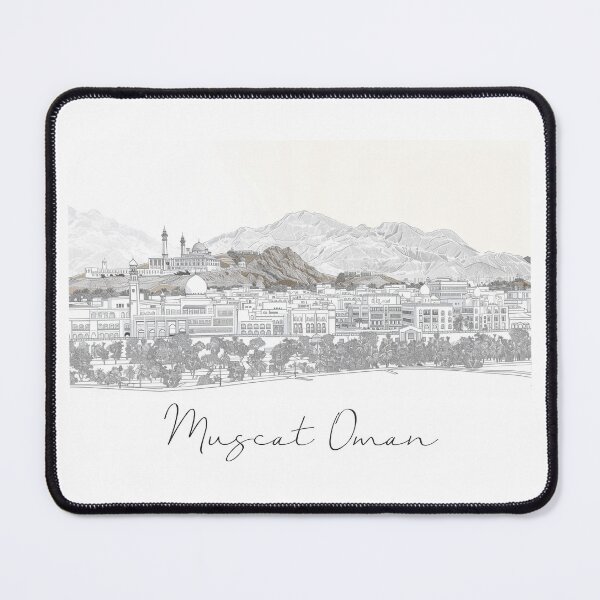 Item preview, Muscat Oman Cityscape View Line art designed and sold by PrintsByVickson.