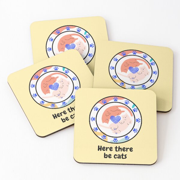 Item preview, Here There Be Cats designed and sold by SpiralBalloon.