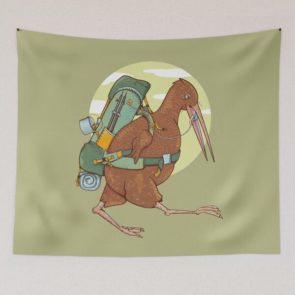 Item preview, Kiwi hiking or backpacking designed and sold by piedaydesigns.