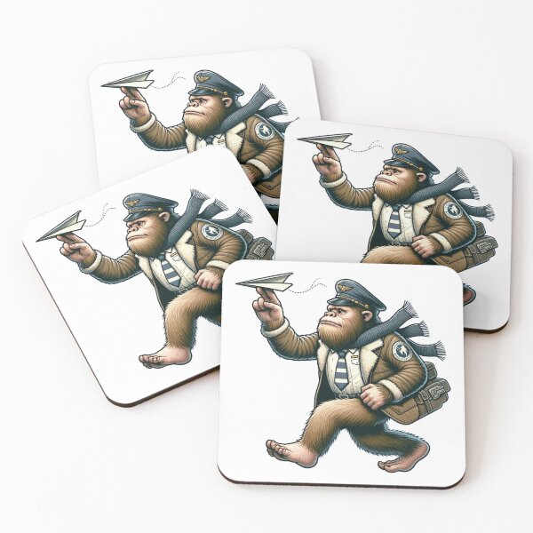 Item preview, Bigfoot as a pilot flying a paper airplane designed and sold by BrinaandPops.