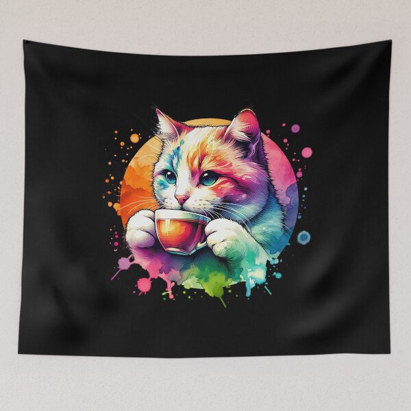 Item preview, Earl Grey Tea Lover Gift For Tea Time Cute Cat Colorful designed and sold by HosvPrint .s.