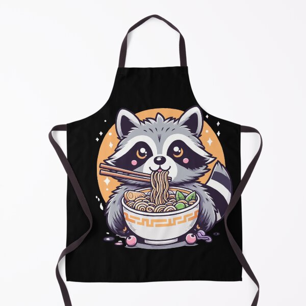 Item preview, Noodle-Loving Raccoon - Cute Animal Art designed and sold by Designowner.