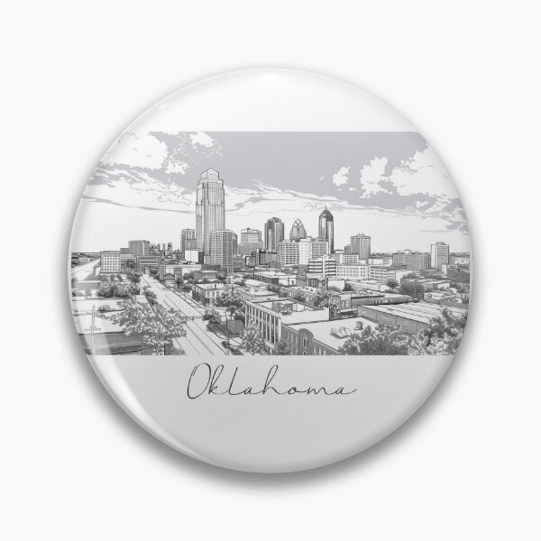 Item preview, Oklahoma Cityscape View Line art View designed and sold by PrintsByVickson.