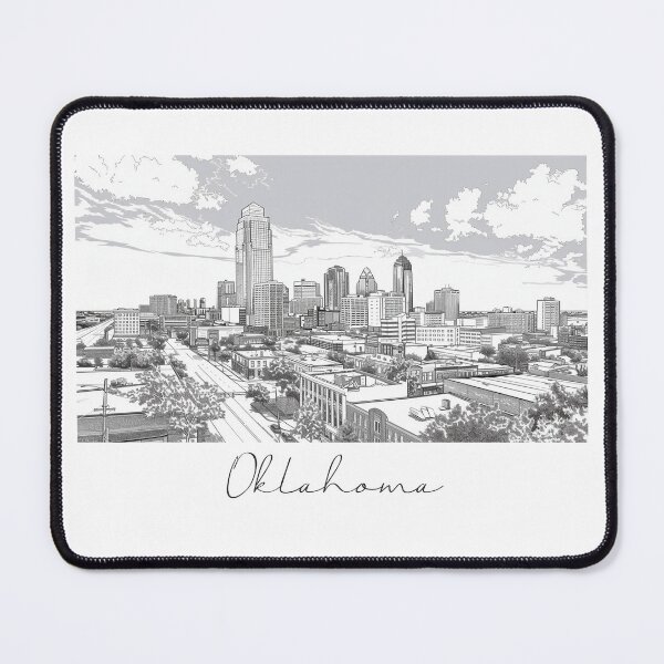 Item preview, Oklahoma Cityscape View Line art View designed and sold by PrintsByVickson.