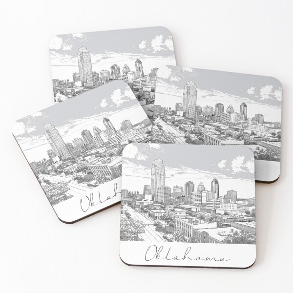 Item preview, Oklahoma Cityscape View Line art View designed and sold by PrintsByVickson.