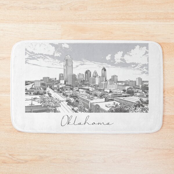 Item preview, Oklahoma Cityscape View Line art View designed and sold by PrintsByVickson.