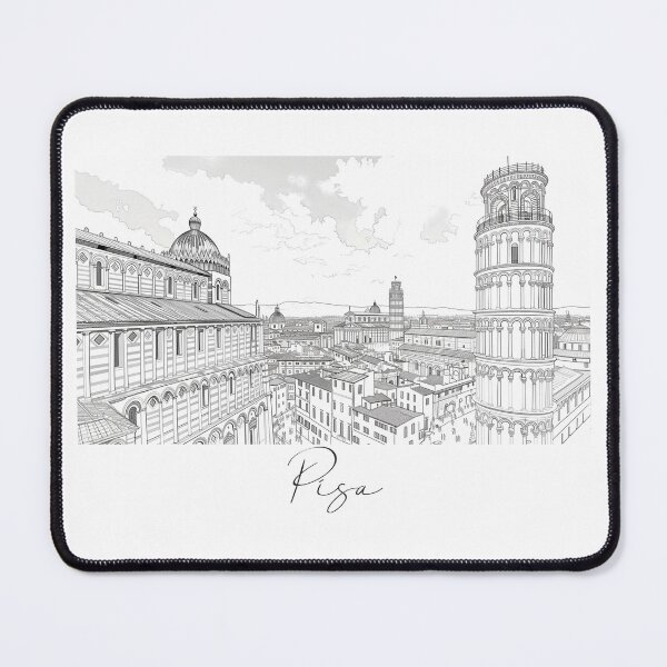 Item preview, Pisa Cityscape View Line art View designed and sold by PrintsByVickson.