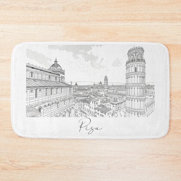 Item preview, Pisa Cityscape View Line art View designed and sold by PrintsByVickson.