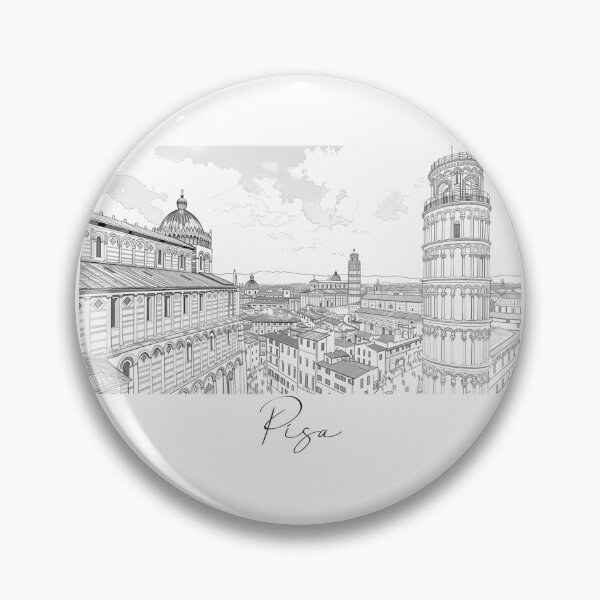 Item preview, Pisa Cityscape View Line art View designed and sold by PrintsByVickson.