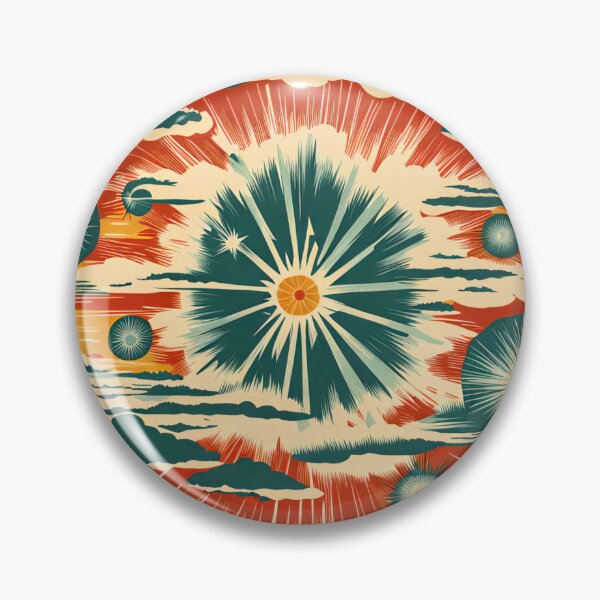 Item preview, More atomic starbursts on red designed and sold by Joanne Walsh.