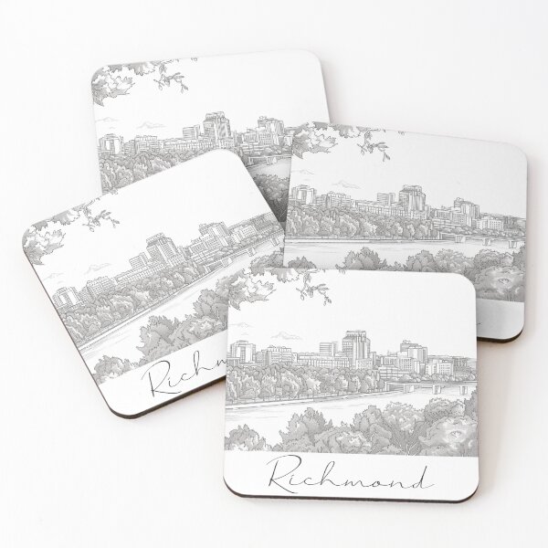 Item preview, Richmond Cityscape View Line art View designed and sold by PrintsByVickson.