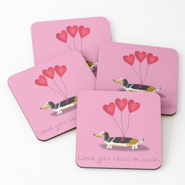 Item preview, cute dog with hearts designed and sold by LiudmylaMaika.