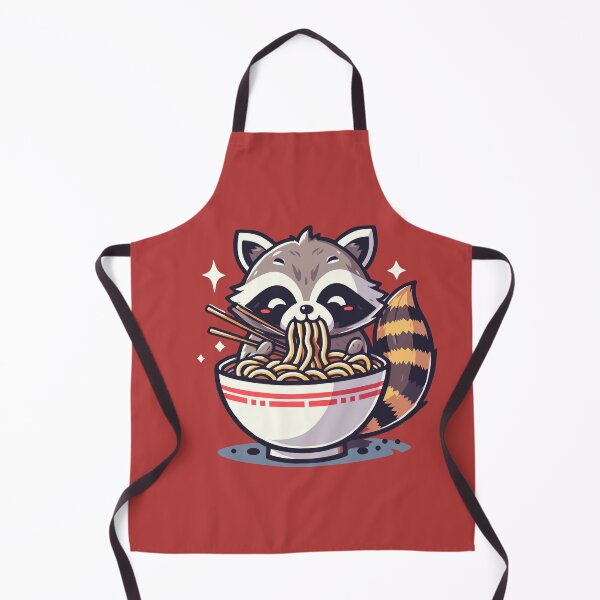Item preview, Cozy Raccoon Noodle Feast - Cute Animal Art designed and sold by Designowner.