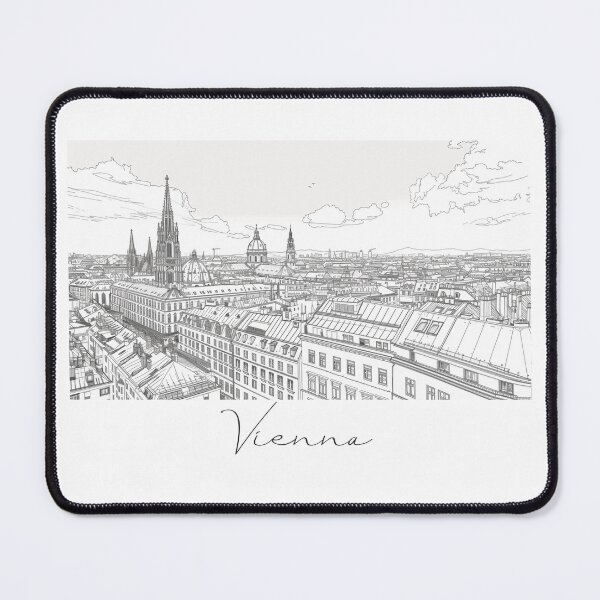 Item preview, Vienna Cityscape View Line art View designed and sold by PrintsByVickson.