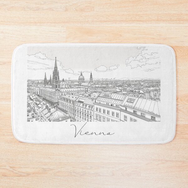 Item preview, Vienna Cityscape View Line art View designed and sold by PrintsByVickson.