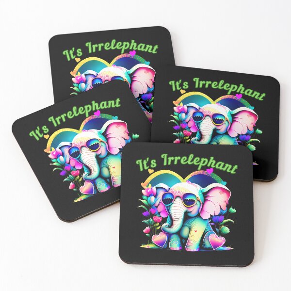 Item preview, It's Irrelephant Flower elephant designed and sold by ElephantVibes.