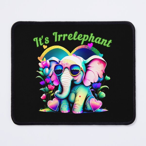 Item preview, It's Irrelephant Flower elephant designed and sold by ElephantVibes.