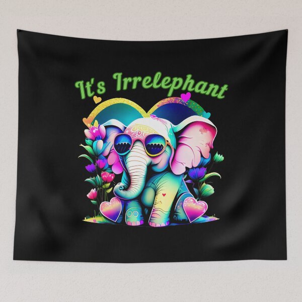 Item preview, It's Irrelephant Flower elephant designed and sold by ElephantVibes.