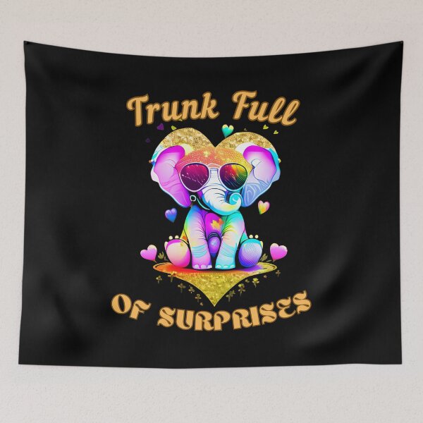 Item preview, Trunk Full Of Surprises. funny elephant designed and sold by ElephantVibes.