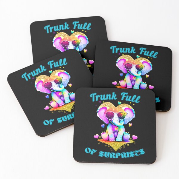 Item preview, Trunk Full Of Surprises. colorful elephant designed and sold by ElephantVibes.