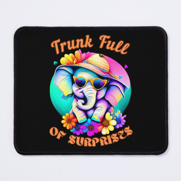 Item preview, Trunk Full Of Surprises Flower elephant designed and sold by ElephantVibes.