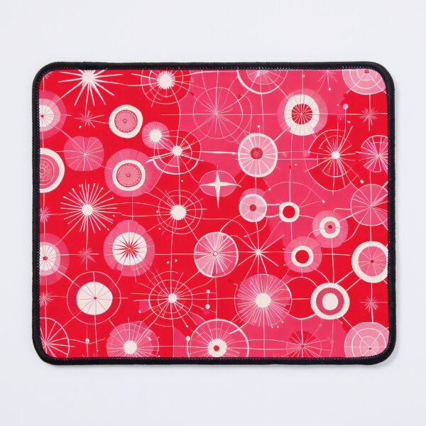Item preview, Pink and red atomic starbursts designed and sold by Joanne Walsh.