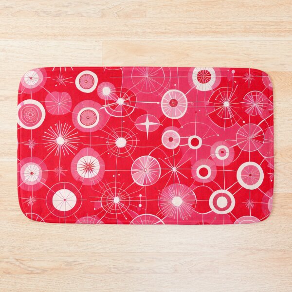Item preview, Pink and red atomic starbursts designed and sold by Joanne Walsh.