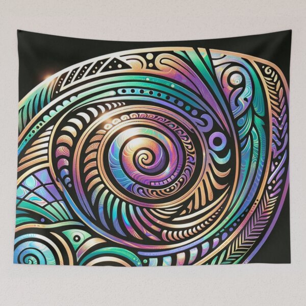 Item preview, Paua Shell Maori Koru Carved 2 designed and sold by Kiwiaroha.