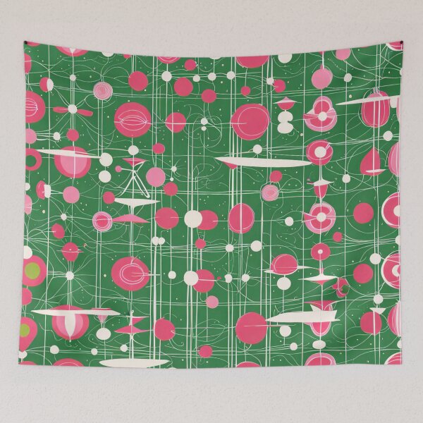 Item preview, Atomic starbursts on green again designed and sold by Joanne Walsh.