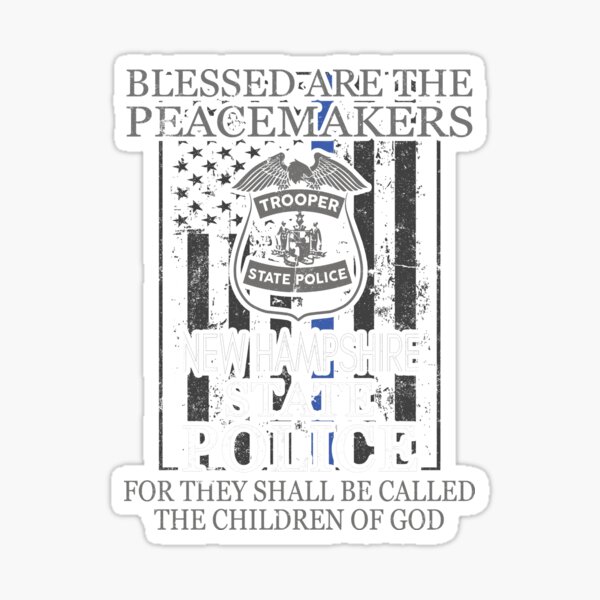New Hampshire State Police Support Blessed Peacemakers Sticker