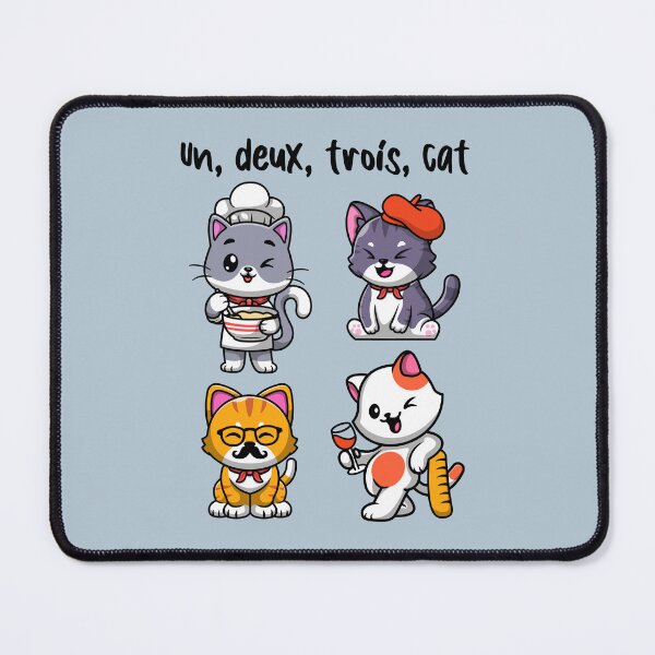 Item preview, Un deux trois cat - cute French cats (on light colors) designed and sold by messy-nessie.