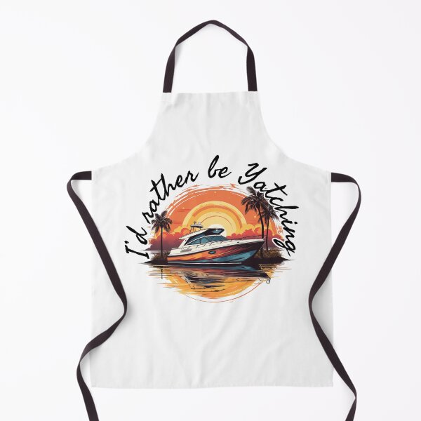 Item preview, I'd Rather be Yatching Vintage Print designed and sold by Thehatinthecat.