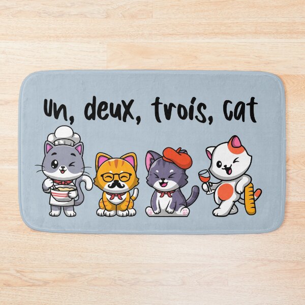 Item preview, Un deux trois cat - cute French cats (on light colors) designed and sold by messy-nessie.