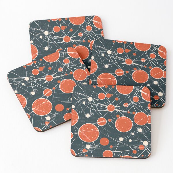 Item preview, Atomic red circles designed and sold by Joanne Walsh.